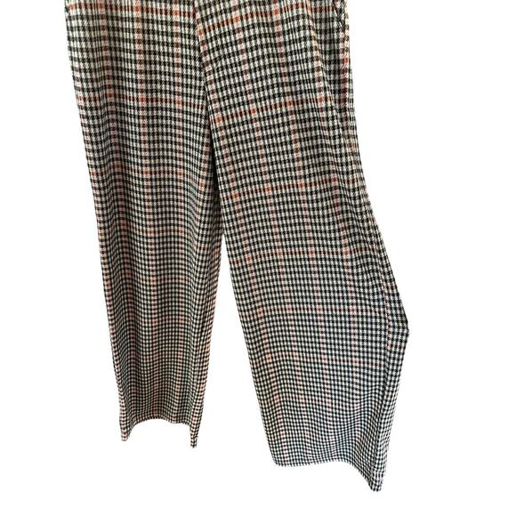 Fashion Nova Houndstooth Black, Tan & Red Wide Leg Pant - Size small - Picture 4 of 5